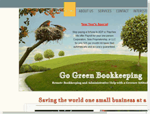 Tablet Screenshot of go-green-bookkeeping.com